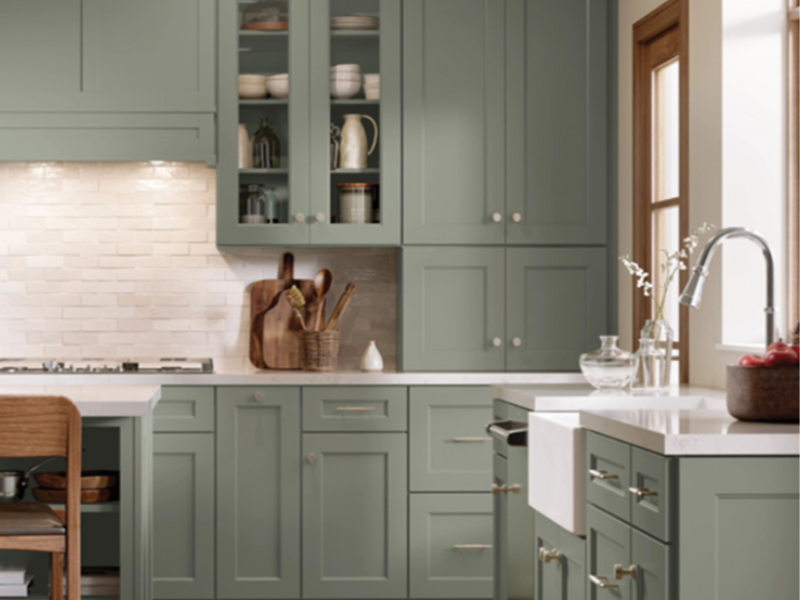 Kitchen-With-Green-Cabinets